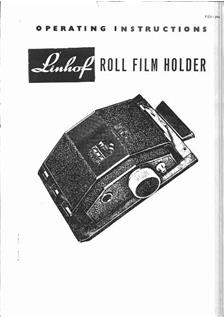 Linhof Rollex Backs manual. Camera Instructions.